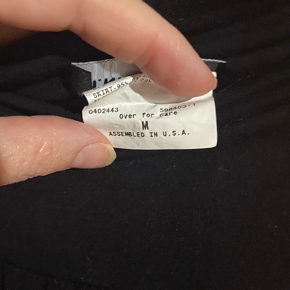 Black Tiered Skirt with Sheer Panel - Picture 4 of 4